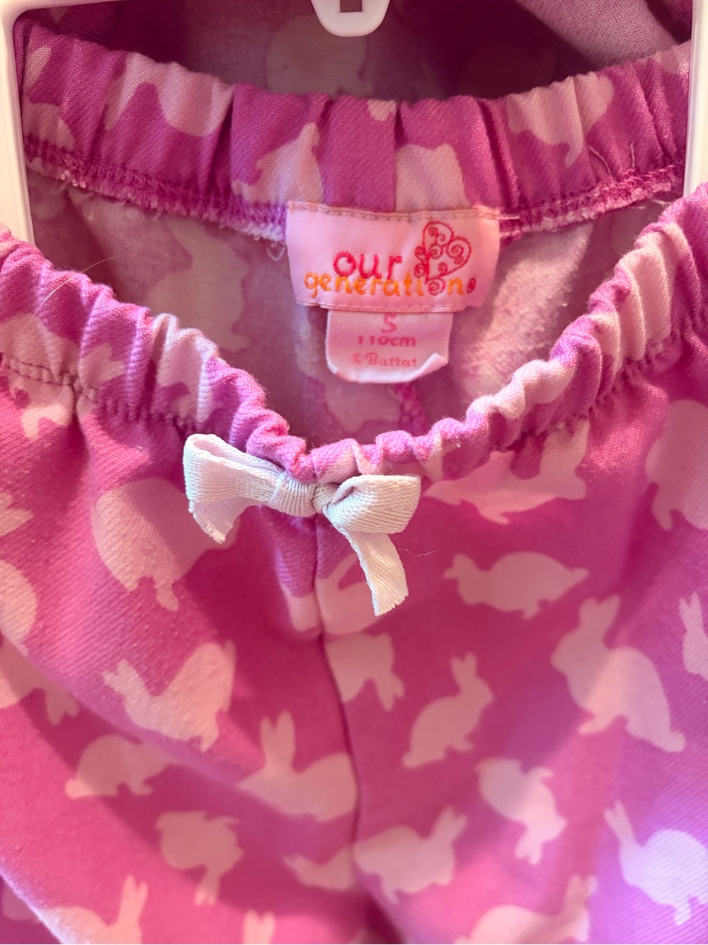 Our generation Girls Cozy Pink Bunny Fleece Pajama Set - Picture 3 of 4
